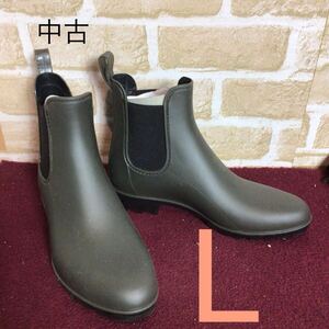 [ selling out! free shipping!]A-353 rain boots!L size! khaki!sa Ad goa boots! rain! boots! rain shoes Short rain shoes! stylish! used!