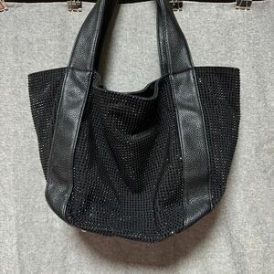 美品 ビジュー ハンドバッグ トートバッグ と