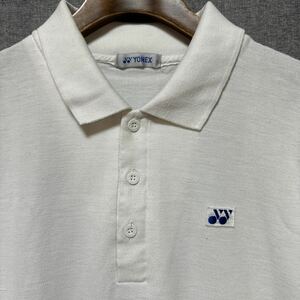 YONEX embroidery Logo go in polo-shirt with short sleeves GOLF etc. white L.