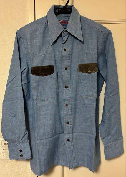 WRANGLER 春夏用 長袖ウエスタンシャツ 古着 サイズL