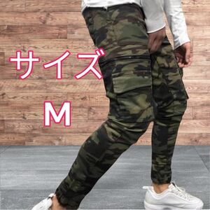 メンズ パンツ ミリタリーパンツ カーゴパンツ ミリタリースタイル 迷彩柄 新品 カーキ ストリート メンズパンツ アメカジ M