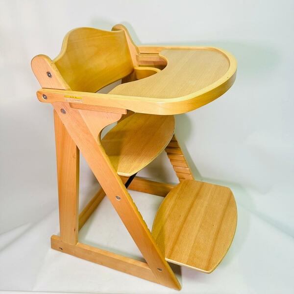 KATOJI 22947 木製 ベビーチェア ハイチェア スピード発送 木椅子 高さ調整可能