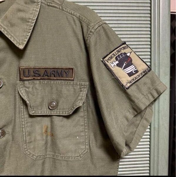 64年 ユーティリティシャツ カスタム品 ARMY ミリタリー 米軍 ビンテージ