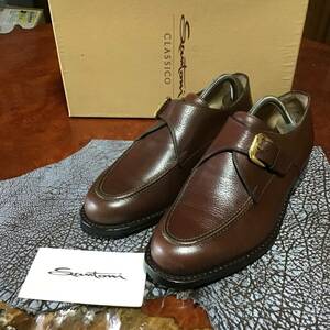 SANTONI サントーニ　メンズビジネスシューズ　シングルモンク　イタリア製美品