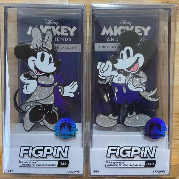 ディズニーストア、春まつりくじ　ミッキー　ミニー　大きめのFiGPiN ピンバッジ　WDW ディズニー 