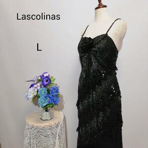 Lascolinas 極上美品　ラメ入り　ドレス　ワンピース　パーティー　L　黒