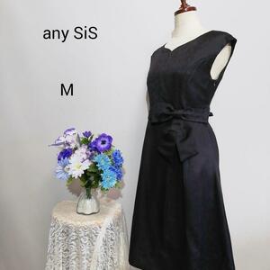 エニィスィス　極上美品　オンワード樫山　ドレス　ワンピース　黒色系　Мサイズ