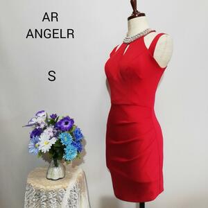  Angel a-ru finest quality beautiful goods tight Mini dress party S size red color 