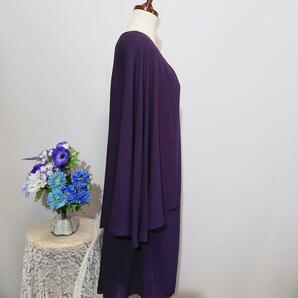 アサクラ 極上美品 ドレス ワンピース パーティー パープル色系 Fサイズの画像5