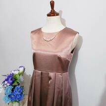 アサクラ　極上美品　くすみピンク色系　ドレス　ワンピース　パーティー　Мサイズ_画像7