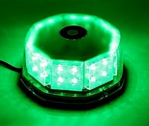 LED 回転灯 32LED 12V24V 丸型 ビーコン 緑 グリーン パトランプ フラッシュライト 作業灯 警告灯 除雪作業灯 ストロボワーニング