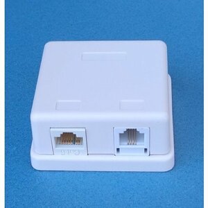 ２回路集合ローゼット　電話1　LAN 1モジュラージャック KIT