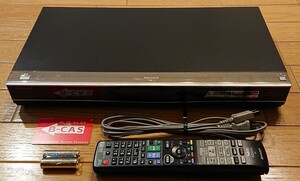 HDD交換済み SHARP AQUOSブルーレイ BD-W1600 Wチューナー 新品同様TOSHIBA製1TB 純正リモコン(GB131PA)