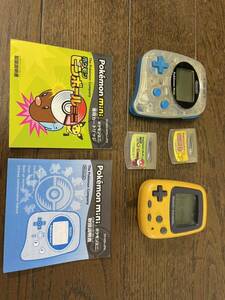 Nintendo nintendo Pokemon Mini upa- blue pocket Pikachu. set!! Pokemon party Mini Pokemon pin ball Mini 