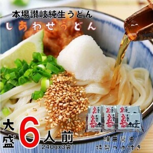  free shipping genuine .. udon 6 portion dressing attaching noodle 240g x3 sack dressing 20ml x6 piece best-before date 2024.05.31