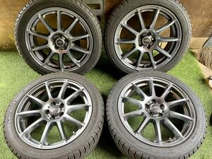 美品　205/50R17 93H MICHELIN 2021年製　オールシーズン用　バリ山4本セット　A-TECH 17x7J ET 48 PCD 5Hx100 ハブ系やく　68mm