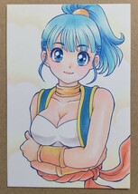 手描きイラスト★ドラゴンボール★ブルマ★A6サイズ_画像3