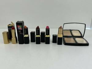 S0605-512 1913【1円スタート】 化粧品　まとめ売り　使用済み多数　ESTEE LAUDER / CHANEL　など　リップ　ファンデーション