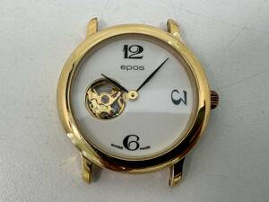 S0605-539 1959[1 иен старт ] наручные часы Epos epos белый циферблат раунд каркас Vintage механический завод мужской 