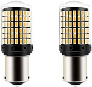 YOBIS S25 シングル LED ウインカー アンバー オレンジ イエロー ピン角 180° 1156 BA15S P21