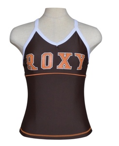  new goods [ROXY Roxy ] camisole type Rush Guard ( swimsuit )M size ( Brown )