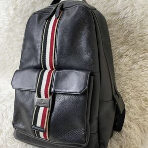 [美品] BLACK LABEL CRESTBRIDGE ブラックレーベル クレストブリッジ リュック レザー 通学通勤 ブラック