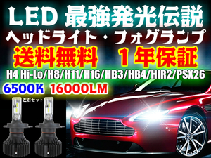 [HL16]タウンボックス DS64W H26.02～H27.03 H4 HI/Lo切替 HIDより明るい 16000LM LED 簡単取付 LEDヘッドライト 車検対応