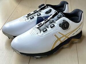 GEL-ACE PRO4 BOA 25.0cm メンズ White/Rich Gold アシックス asics ダンロップ DUNLOP ゴルフシューズ スパイクシューズ おまけケース付