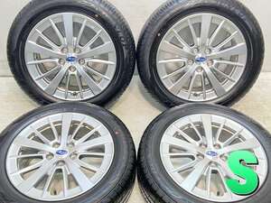 中古タイヤ サマータイヤ ホイールセット 4本セット 205/55R16 スバル純正 16x6.5 55 100-5穴 ダンロップ エナセーブ EC204