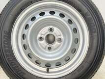 中古タイヤ サマータイヤ ホイールセット 4本セット 155/80R14 88/86LT トヨタ純正 14x5.0 100-4穴 ブリヂストン V600_画像4