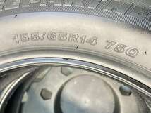 中古タイヤ スタッドレスタイヤ 2本セット 155/65R14 ブリヂストン アイスパートナー2_画像4