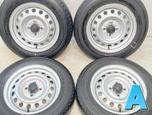 中古タイヤ サマータイヤ ホイールセット 4本セット 155/80R14 88/86LT トヨタ純正 AL 14x5.0 100-4穴 ブリヂストン V600_画像1