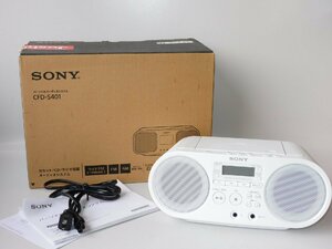 【新品かと思うぐらい綺麗/送料無料】SONY CDデッキ ZS-S40 2020年 ホワイト ラジオ ほとんど使っておらず美品