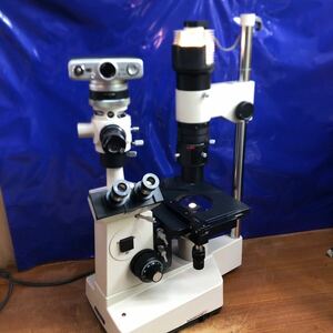 オリンパス 双眼顕微鏡◆OLYMPUS IM /PM-10M/カメラC-35/レンズLWD C20-0.4 10-0.25 4-0.1
