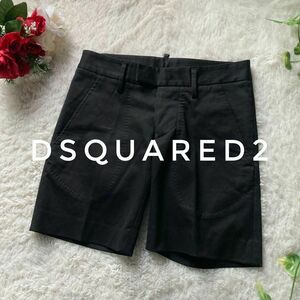 ディースクエアード　コットンショートパンツ　イタリア製　コットン　ブラック　レディース　36サイズ　DSQUARED2