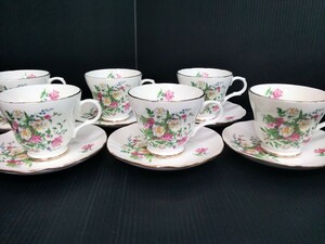  Crown to Len toCROWN TRENT cup & saucer 6 customer set England England made brand tableware kitchen miscellaneous goods interior Western-style tableware 