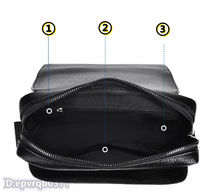 ショルダーバッグ レザーバッグ 新品 斜め掛けバッグ 革鞄 メンズ ボディバッグ 大容量 かばん 紳士 アウトドア ２色選ぶ/コーヒー _画像6