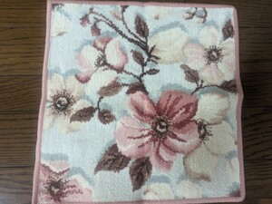 FEILER Feiler towel handkerchie brown pink floral print 30×30