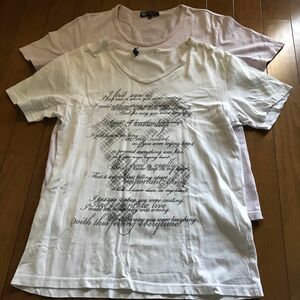 ミッシェルクラン Tシャツ 2枚 白 ピンク 46