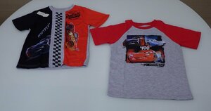 C36-587121 キャラクター カーズ Tシャツ 2枚 US/6 JP/110-120 男の子 子供 キッズ ※色抜け、タグ無し