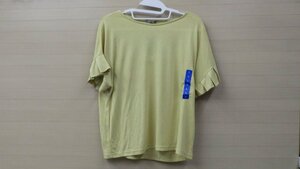 B819-40446 YVETT ラッフルスリーブ 半袖 Tシャツ マスタード US/L JP/XL 抗菌防臭 夏