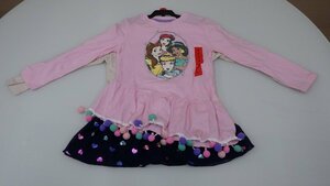 t205-25005 キャラクター 2枚 ロングTシャツ 長袖 子供 キッズ 女の子 US/6 ラプンツェル ディズニー Disney ピンク ベージュ プリンセス