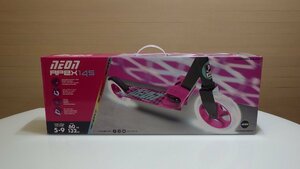 D22-43881 exhibition goods neon APEX pink tire . shines scooter folding type carrying . easy object age 5 -years old and more Kids 3 -step 