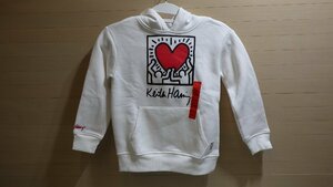 K278-1735161 Keith Haring キース ヘリング キッズ パーカー US:M(7/8) JP:110-130 オフホワイト ユニセックス 男女兼用