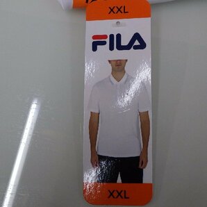 C272-1471071 FILA フィラ メンズ ポロシャツ ホワイト 白色 半袖 US/2XL JP/3XLの画像6