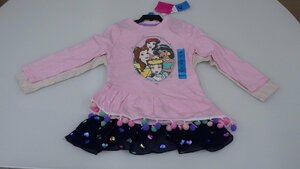 t204-25005 キャラクター 2枚 ロングTシャツ 長袖 子供 キッズ 女の子 US/4T ラプンツェル ディズニー Disney ピンク ベージュ プリンセス