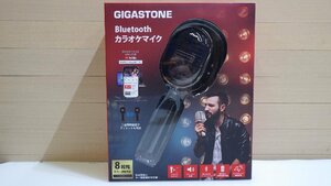 K796-52114 Gigastone カラオケマイク KMH-9550 ブラック MicroSDカード対応 ボイスチェンジ/ボーカルカット機能搭載 キー調整機能