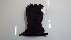 w443-1601710 ヘッド ジュニア スキー グローブ 手袋 ブラック/ピンク Lサイズ 10才～14才 防水/防風/透湿性 高性能繊維 反射ロゴ