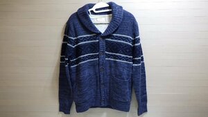 s484-30857 Weatherproof Vintage メンズ ニット カーディガン US/L JP/XL ブルー グレー