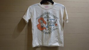 F303-40164 格安100円スタート!! ディズニープリンセス 半袖 Tシャツ アリエル 95㎝ クリーム かわいい 女の子